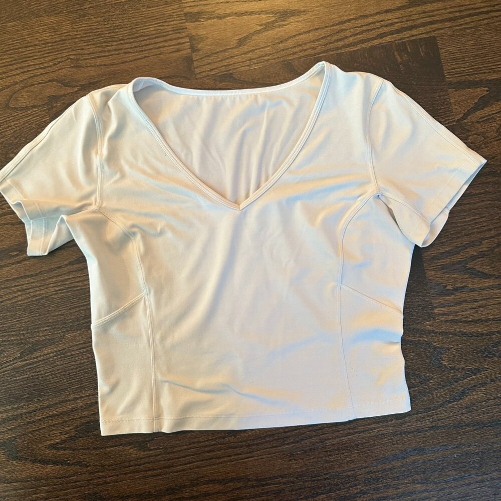 Lululemon Align short sleeve shirt, white, size 8